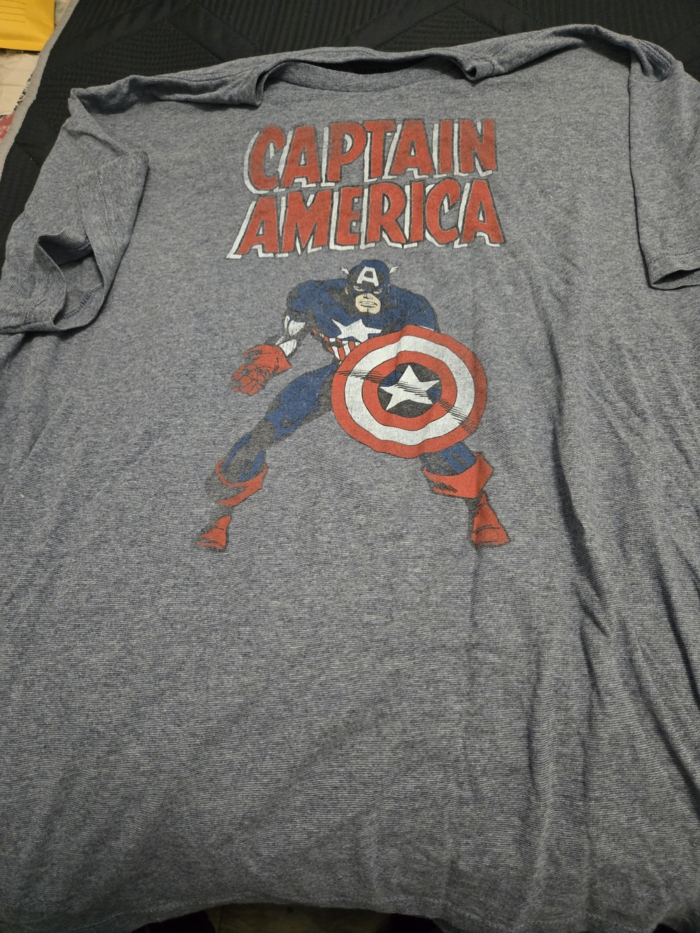 Marvel Captain America Graphic Tee - Gray, Red, Blue